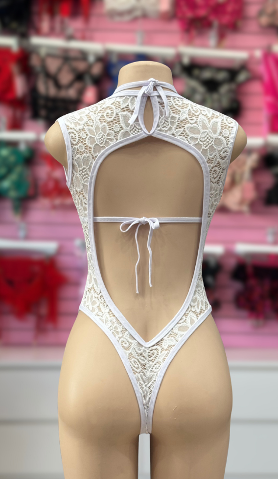 White Vero Lace Bodysuit