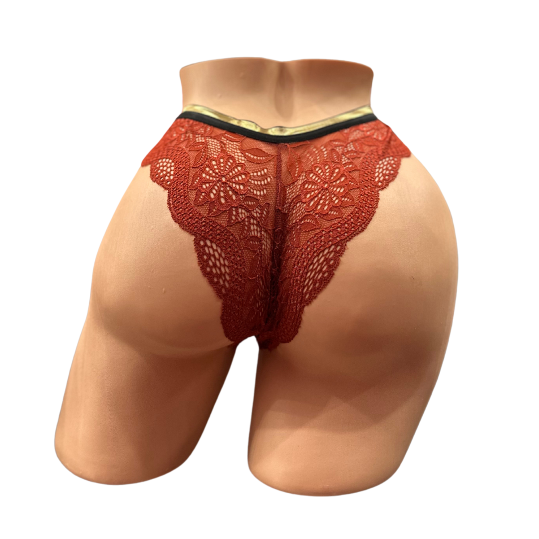 Gold Trim Lace Panty