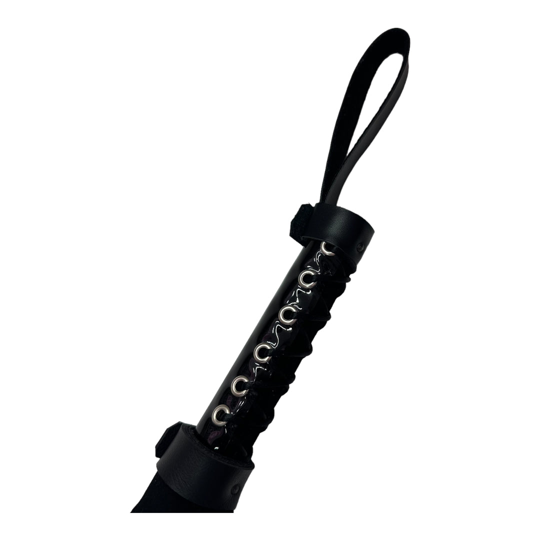 Black Flogger With Shinny Handle