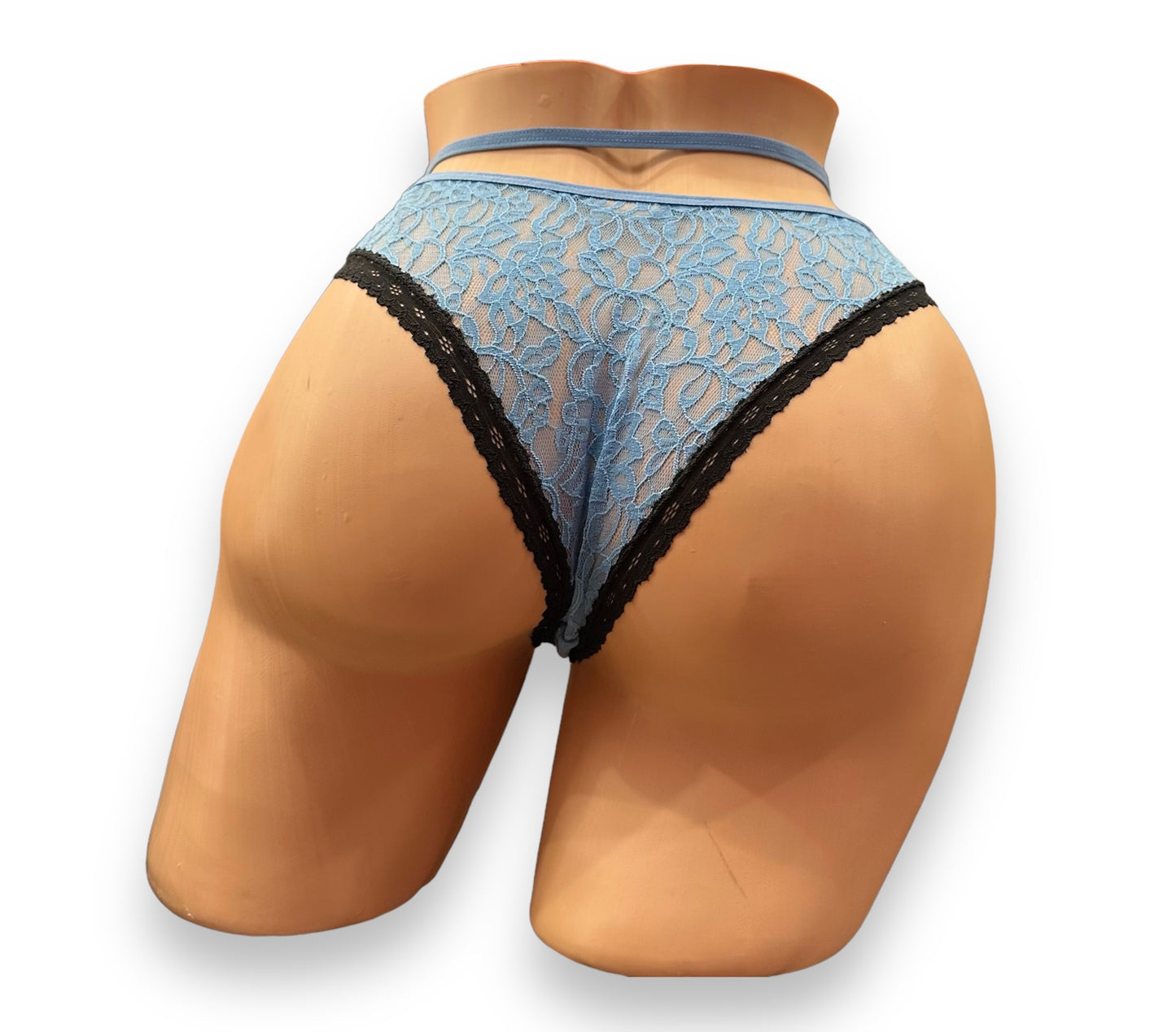Contrast Lace Panty - Baby Blue