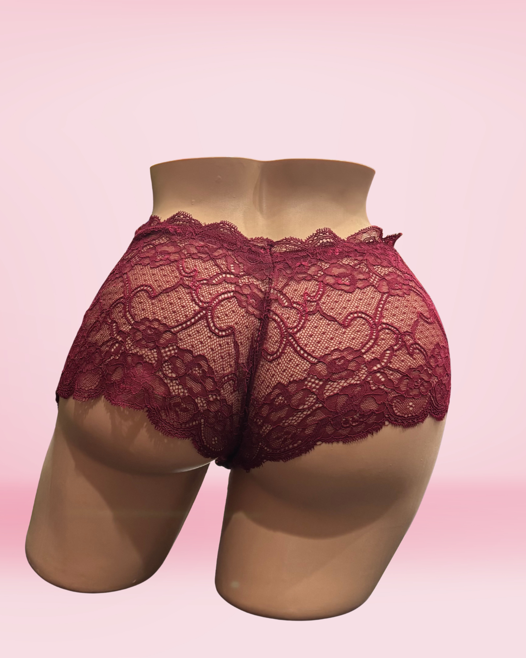 Burgundy Lace Skort