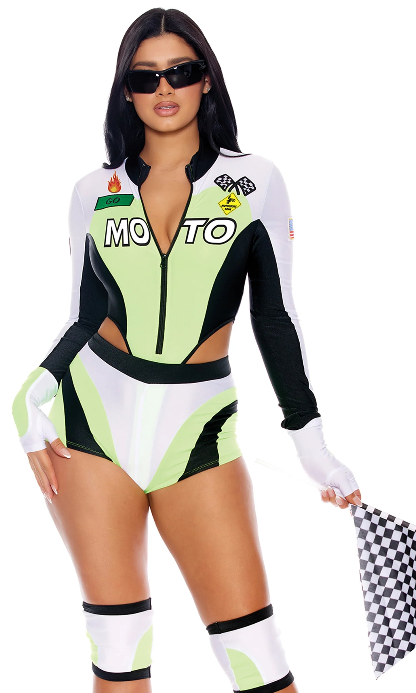 Green Motocross Racer