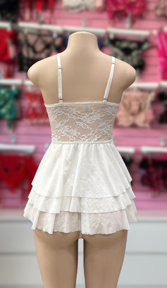 White Miss Pearly Babydoll
