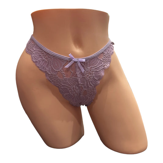 Lavender Lace V  Thong
