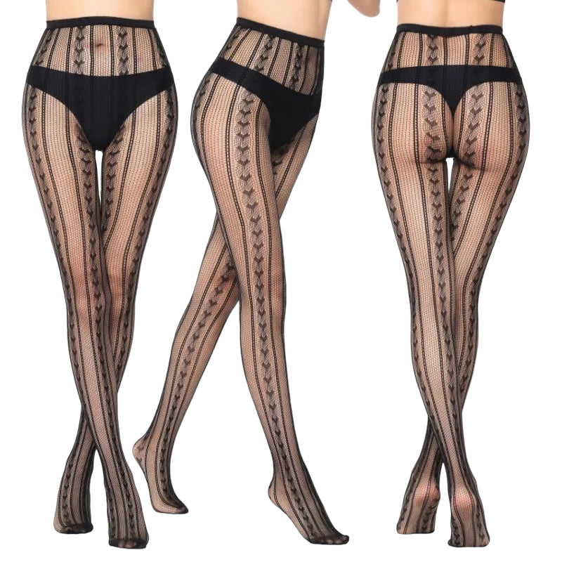 Graphic Heart Fishnet