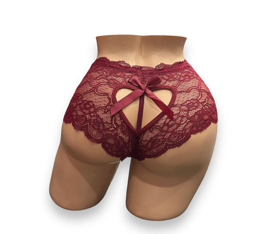 All The Love Cheeky Boyshort -  Burgundy
