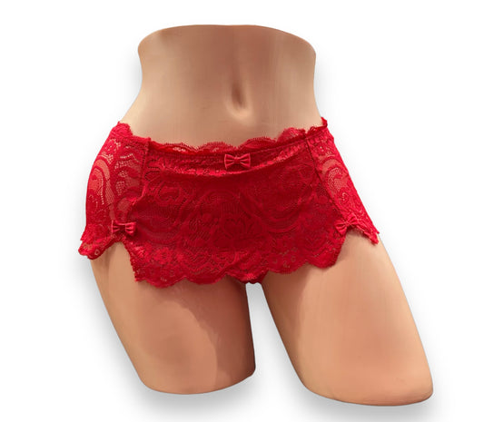 Red Lace Skort