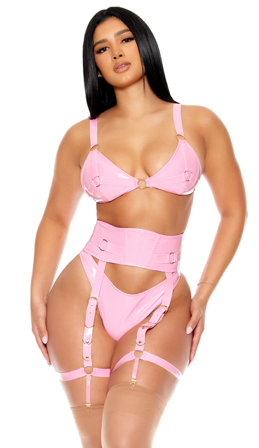 Watch Me Shine Lingerie Set - Pink